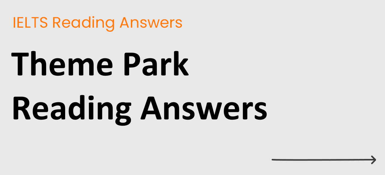 Theme Park Reading Answers